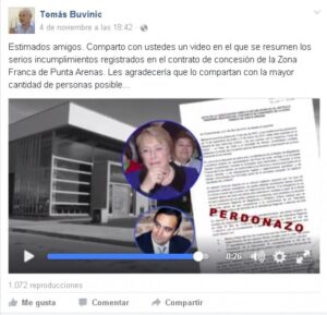 Fuertes acusaciones de Tomás Buvinic contra el Gobierno  por concesión de Zona Franca