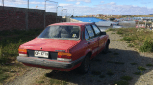 Auto abandonado en sitio eriazo