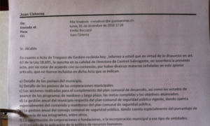 Ex alcalde Boccazzi podría ser acusado de abandono de deberes