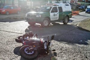 Colisión contra moto