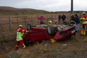 Dos lesionados dejó como saldo volcamiento ocurrido a la altura del kilómetro 14 de la Ruta 9 Sur