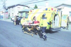 Pasajera lesionada en choque de vehículo de locomoción colectiva