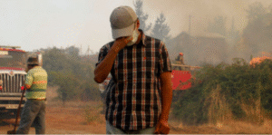 148 incendios tienen en jaque a los bosques del centro-sur y damnificados superan los 6 mil