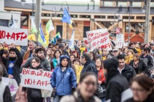 Más de 200 personas se sumaron ayer a la marcha “No + AFP” en la capital regional