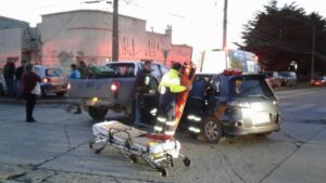 Una mujer resultó lesionada esta mañana en un accidente de tránsito