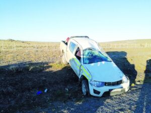 Dos trabajadores resultaron heridos en volcamiento ocurrido en la ruta