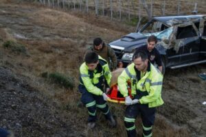 Cuatro lesionados dejó como saldo  volcamiento de camioneta en ruta