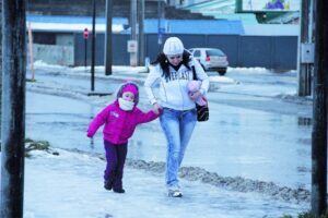 “Después de estos días de bastante nieve, hubo un aumento en las consultas por caídas”