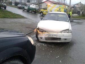 Lactante lesionada en choque frontal