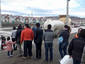 La falta de agua paralizó a Natales