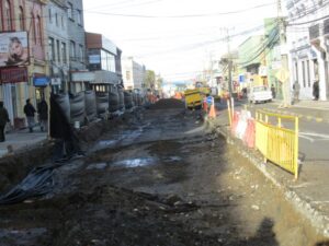 Obras en calle Lautaro Navarro avanzan hacia el sur y muestran 40% de adelanto