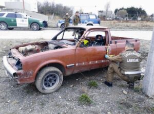 Completamente desmantelada  encuentran camioneta robada