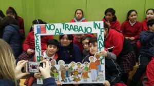 Jóvenes de la Escuela  Bernardo O’Higgins dijeron “no” al trabajo infantil