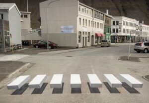 Pasos de cebra en 3D podrían llegar  a las calles de Punta Arenas