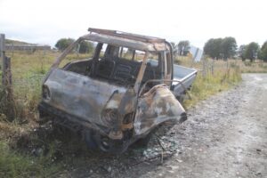Investigan ataque incendiario a  camión que tenía encargo por robo