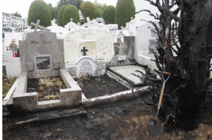 Familiares afectados por el incendio  del cementerio exigen justicia