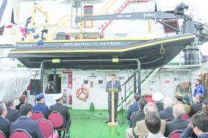 Reafirmando la colaboración entre Chile y Corea, inauguran nuevo buque “Antarctic Warrior”