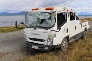 Chofer lesionado de mediana gravedad en volcamiento