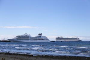 Punta Arenas vivió una de sus  más intensas jornadas de cruceros