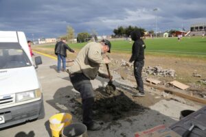 Con mucho esfuerzo y cariño se trabaja en el velódromo del estadio Ramón Cañas