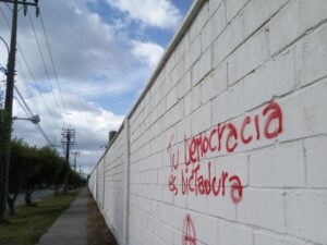 Graffitis anarquistas y con consignas a favor del  movimiento mapuche llegan a los muros de Punta Arenas