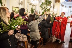 Magallánicos participaron en familia de  la celebración de Domingo de Ramos