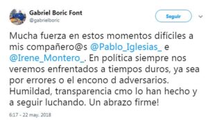 Boric solidarizó con cuestionado líder del Podemos español por millonaria compra de casa
