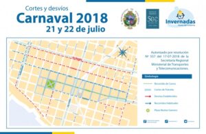 Conozca los desvíos del transporte público y privado debido al Carnaval de Invierno