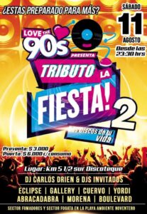 A la venta entradas de la Fiesta Retro “Love the 90s”