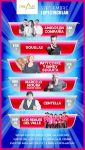 Conoce la variada cartelera de artistas de septiembre en Dreams