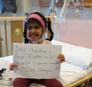 Pequeña sueña con conocer a Los Vásquez