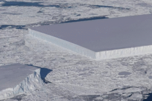 NASA descubre impresionante iceberg de forma tabular