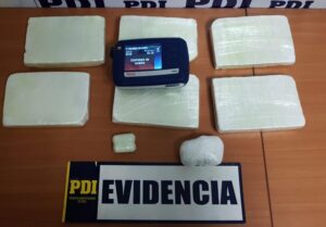 PDI capturó a colombiana que viajaba a  Punta Arenas con más de 3 kg de cocaína