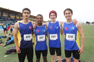Las postas de 4x100 se tomaron el atletismo en el Estadio Fiscal