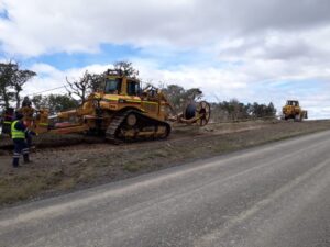 Instalación de fibra óptica que partió en el cruce Las Flores llega a Pampa Guanaco