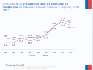 Por segundo año consecutivo Magallanes lidera cifras sobre consumo de marihuana