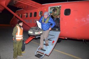 FACH evacuó con lesión grave a  Carabinero desde Puerto Williams