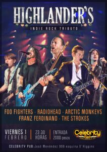 Highlander’s se presenta hoy en Celebrity Pub
