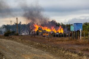 (Video) Trabajador de parcela en riesgo vital luego de sufrir graves quemaduras por incendio
