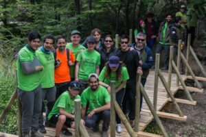 36 jóvenes voluntarios construyeron camino inclusivo en reserva nacional