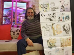 Artista regional estará realizando retrato caricaturas en ZonAustral