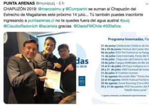 Comparini y Simu, confirmaron asistencia al Chapuzón del Estrecho de Magallanes