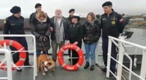 Mascota extraviada fue encontrada por la armada en estado de hipotermia