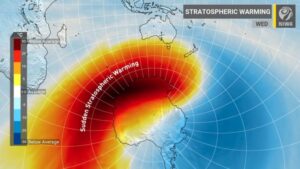 Estratósfera ubicada en los cielos de la Antártica aumenta de temperatura