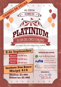 Gran Circo Platinium se presentará  el domingo