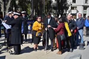 Banda insigne de la Tercera Zona Naval participa del  Día del Bastón Blanco