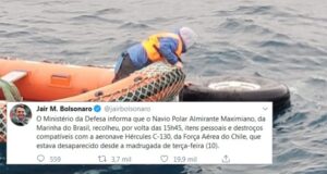 Hallan restos humanos y partes  del C-130 de la FACh