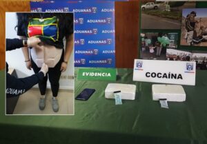 Ciudadana colombiana a la cárcel: arribó en vuelo comercial con 2 kilos de cocaína