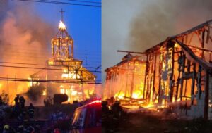 Incendio destruye en su totalidad Iglesia San Francisco de Ancud