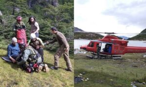 FACh, Bomberos y Carabineros rescataron a excursionista lesionado en Puerto Williams